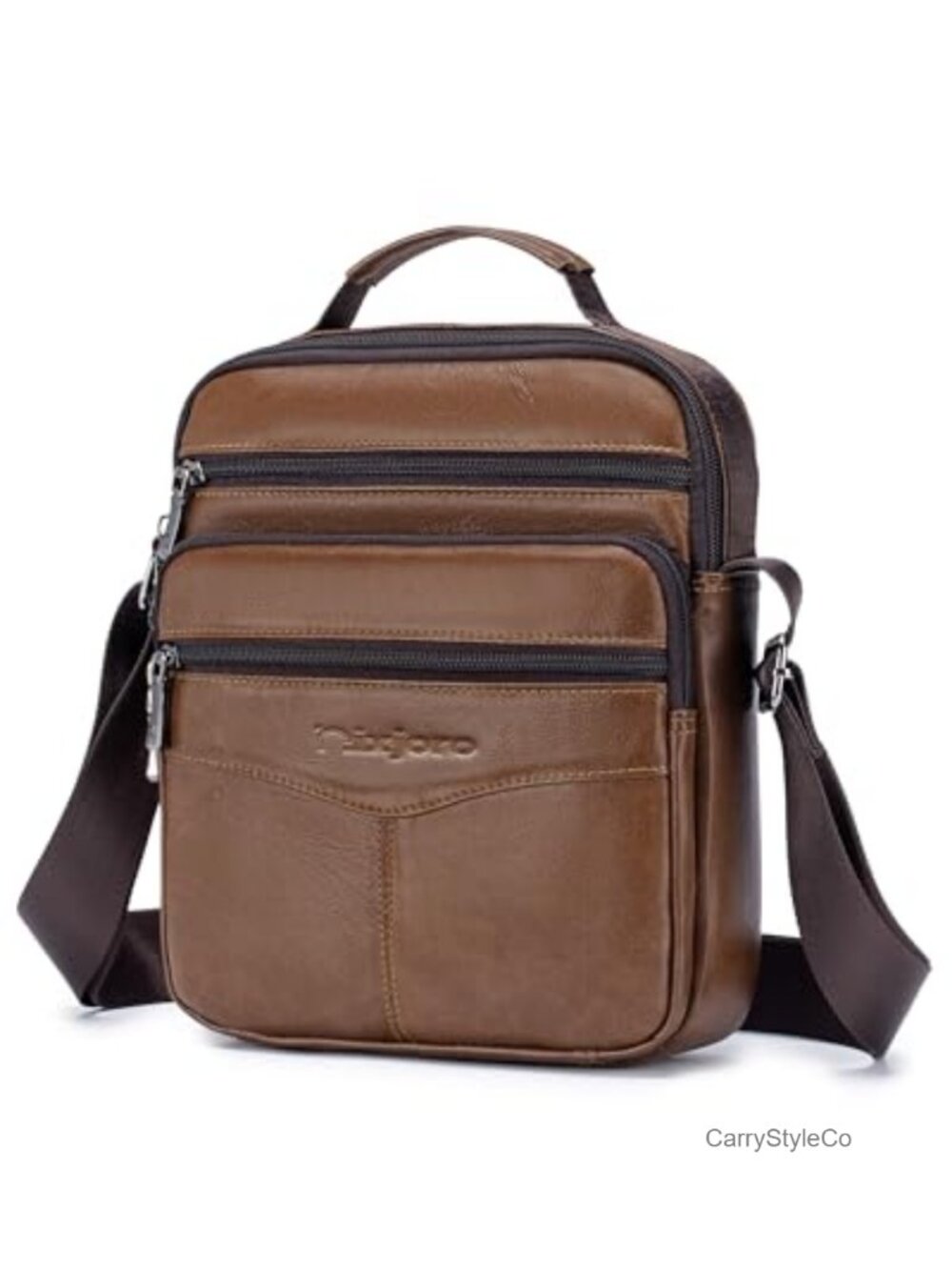 Vegan Leather Men Messenger Satchel Crossbody Sling Bag Shoulder Purse